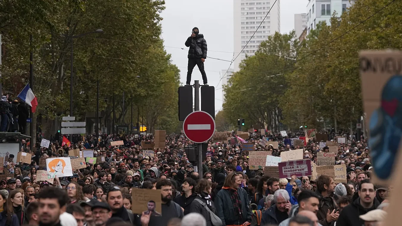 "Massive protests underway in France and Italy against the rising cost of living!